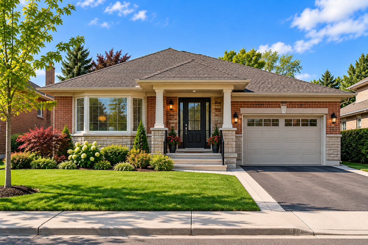 Sunny suburban one-storey bungalow
